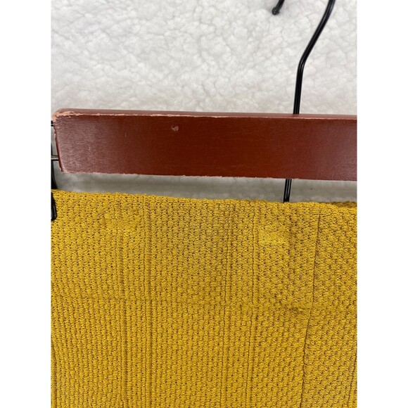 ZARA Basic Knit Skirt Women’s Size XS Mustard Gold Ribbed Stretch Casual - Picture 8 of 9